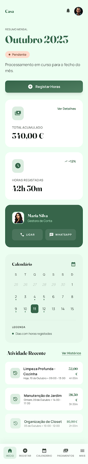 Casa dashboard